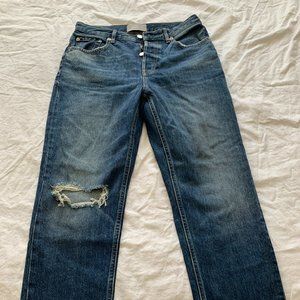 Everlane Cheeky Crop, distressed, size 28